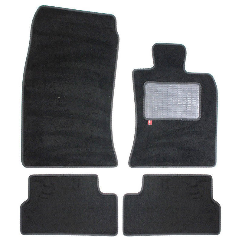 Mini 2006-2014 over mat set shown in standard black automotive carpet 