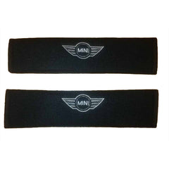 mini logo on padded seat belt covers