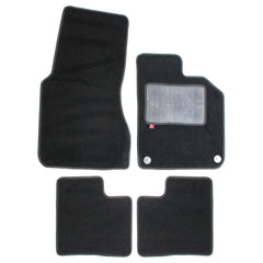 Smart Forfour 2015 onwards over mat set with fixings shown in standard black automotive carpet